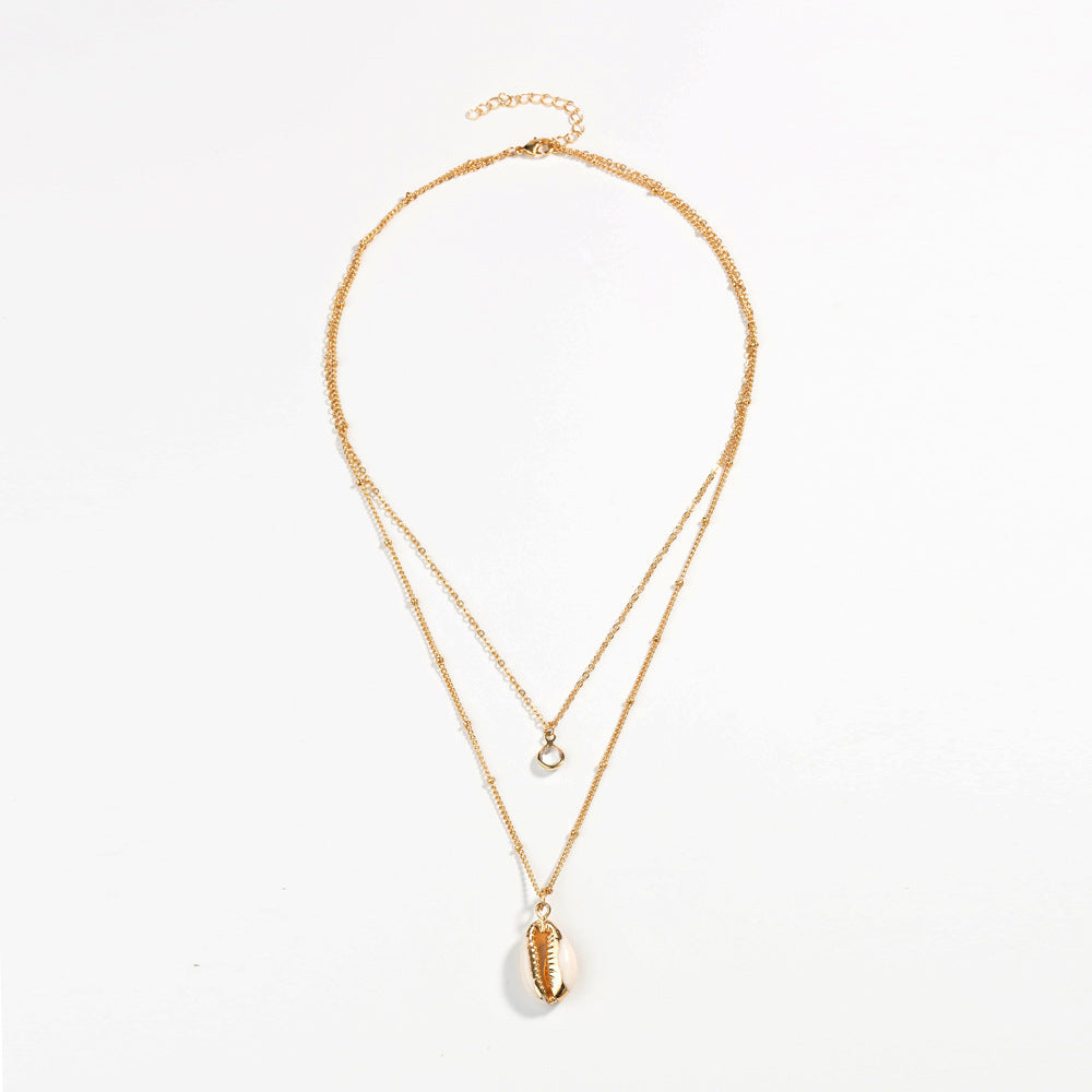 Cowrie Shell Layered Necklace