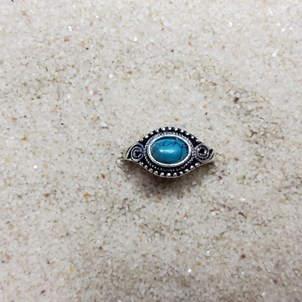 Mini Turquoise Stone Ring US5.75