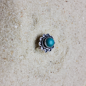 Turquoise Flower Ring US6