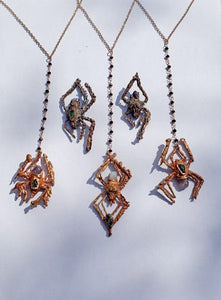 Opalite Spider Y-Chain Necklace