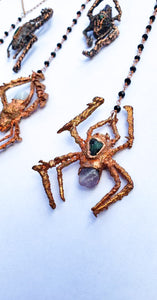 Amethyst Spider Y-Chain Necklace.
