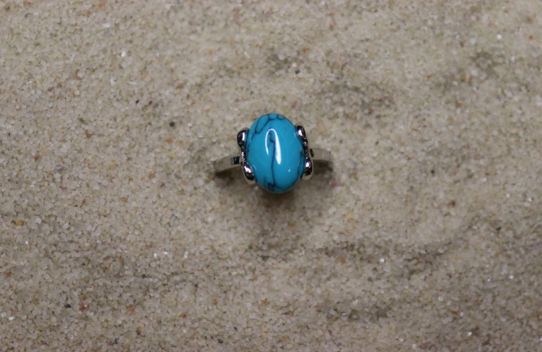 Blue Turquoise Ring US6.25